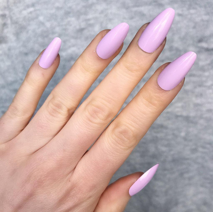 Soft Lilac Gloss Long Almond - doobysnailsltd