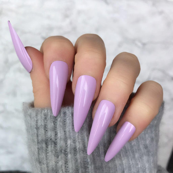 Soft Lilac Gloss Super Stiletto - doobysnailsltd