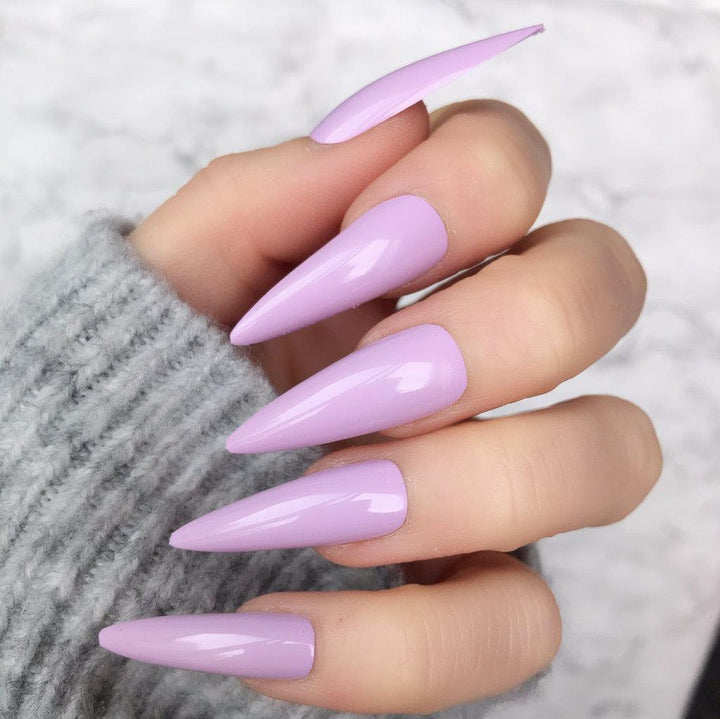 Soft Lilac Gloss Super Stiletto - doobysnailsltd