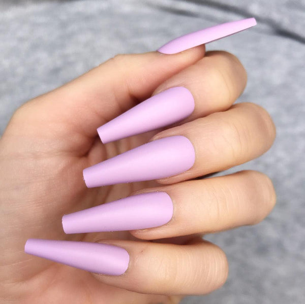 Soft Lilac Matte Extra Coffin - doobysnailsltd