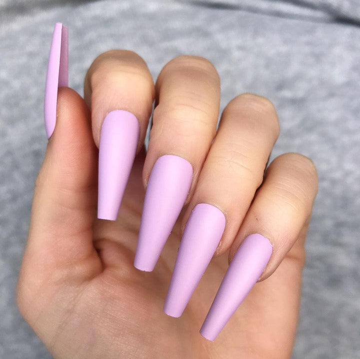 Soft Lilac Matte Extra Coffin - doobysnailsltd