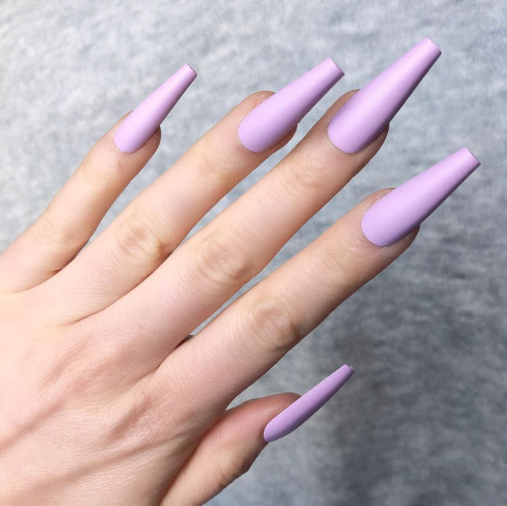 Soft Lilac Matte Extra Coffin - doobysnailsltd